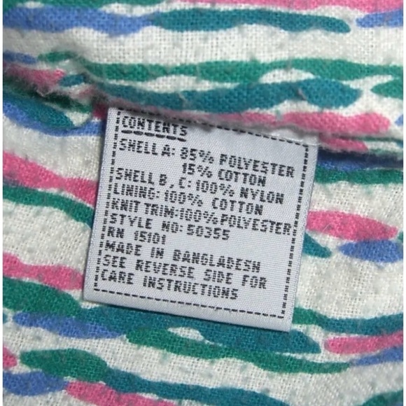 Vintage 80s Jacket Current Seen Black Geometric Stranger Things Mixed Media Pink - Picture 13 of 15